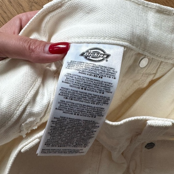 Dickies Canvas Utility Short - White - Size 27 - NWOT - Picture 7 of 8